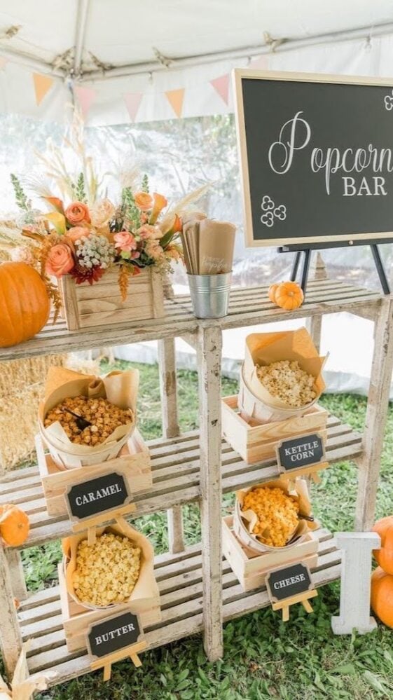 Popcorn Bar Display 20 Amazing Popcorn Bar Ideas - Lady Celebrations